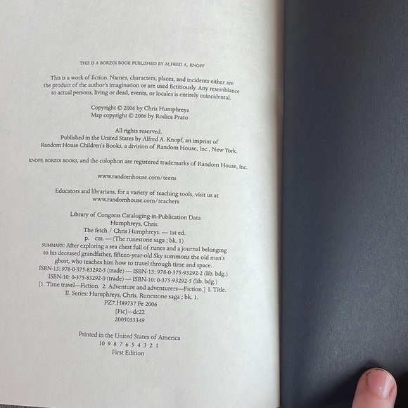 The Fetch — Chris Humphreys. Fantasy. Hardcover. First Edition - Picture 5 of 8